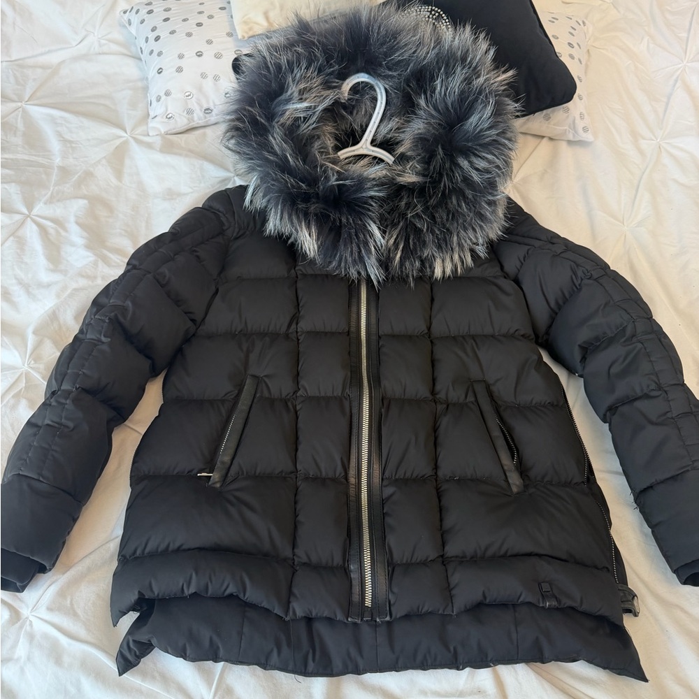 RUDSAK Black Jacket with real  Fur
